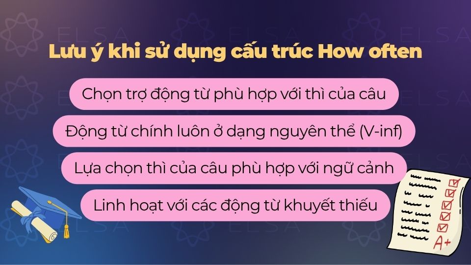 Một số lưu ý khi sử dụng cấu trúc How often Một số lưu ý khi sử dụng cấu trúc How often