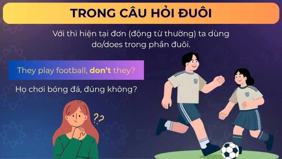 Câu ví dụ khi do/does trong câu hỏi đuôi