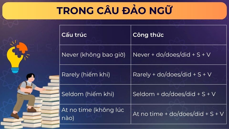 Cấu trúc đảo ngữ thường gặp với do/does/did