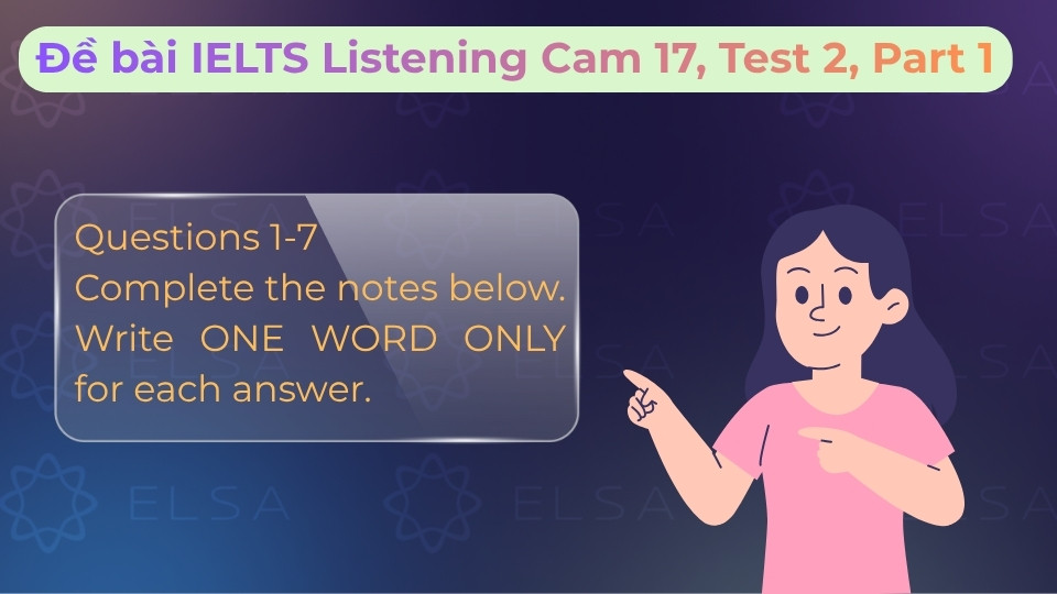 Đề bài Questions 1-7 cho bài nghe Opportunities for voluntary work