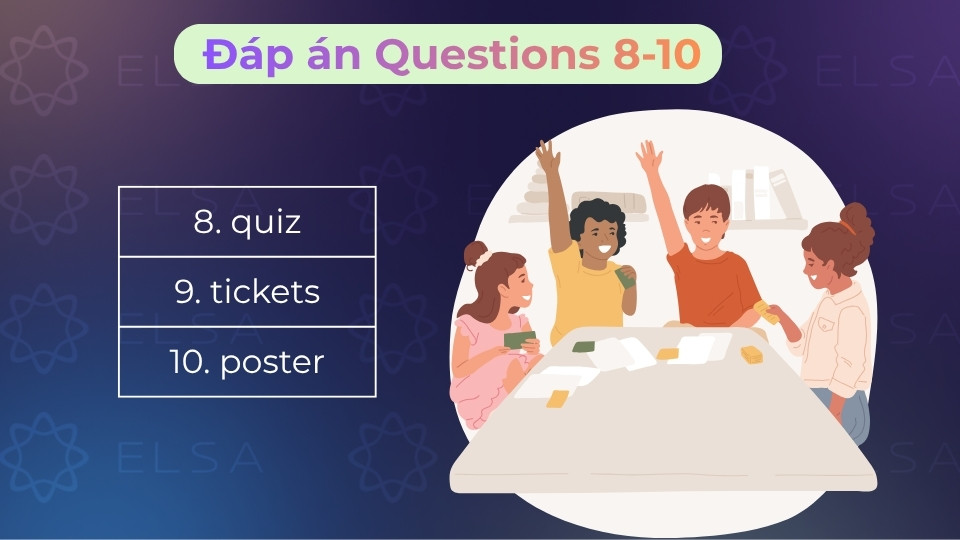 Đáp án Questions 8-10 Opportunities for voluntary work in Southoe village IELTS listening