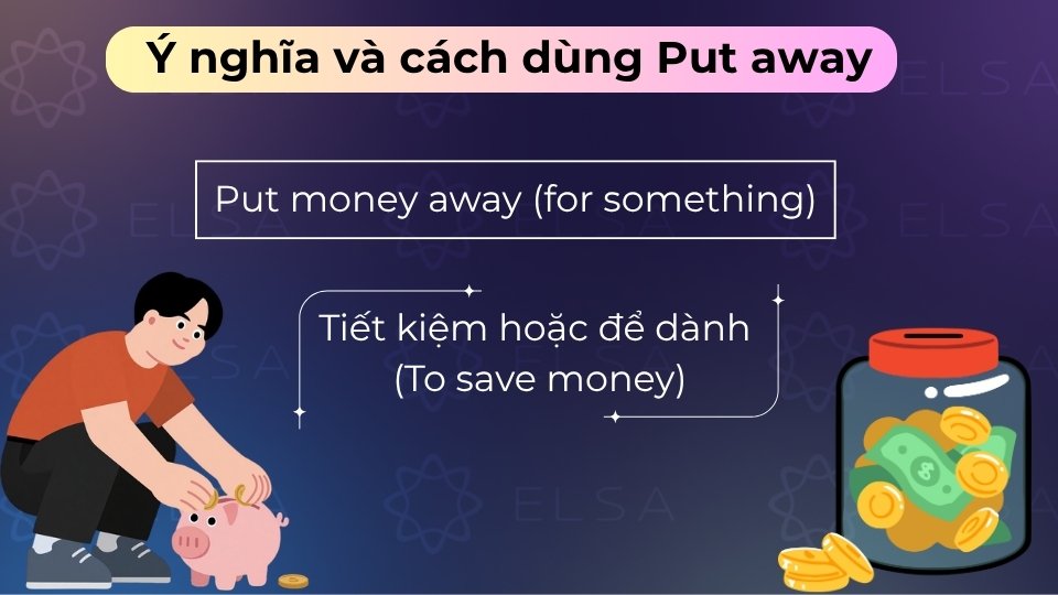 Tiết kiệm (Put away) là hành động để dành một khoản tiền cho mục đích trong tương lai