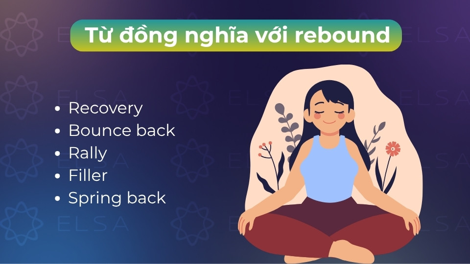 Từ đồng nghĩa với rebound như Recovery, bounce back, rally, filler, placeholder, spring back