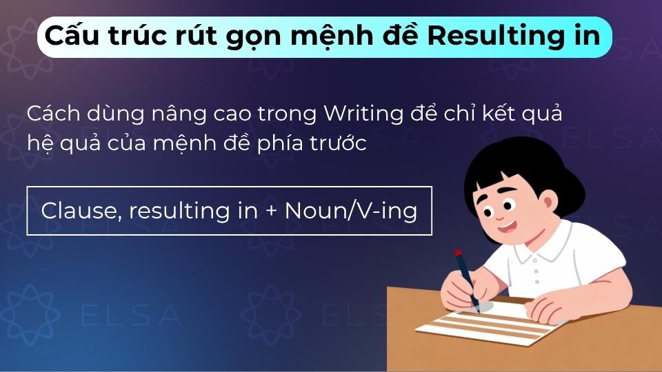 Cách dùng nâng cao trong Writing để chỉ kết quả hệ quả của mệnh đề phía trước