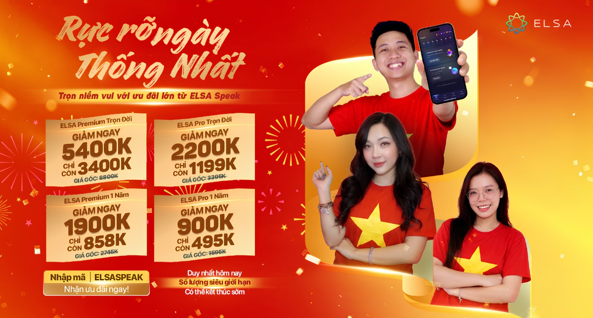 Mừng ngày Thống Nhất: ELSA tung ưu đãi cực sốc, giảm ĐẾN 5.4 triệu