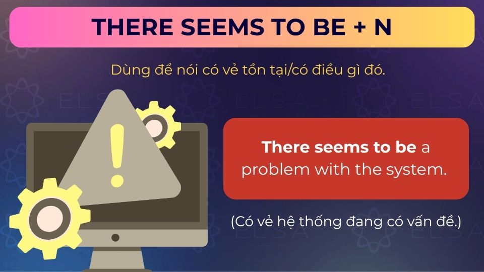 Câu ví dụ cấu trúc there seems to be + N