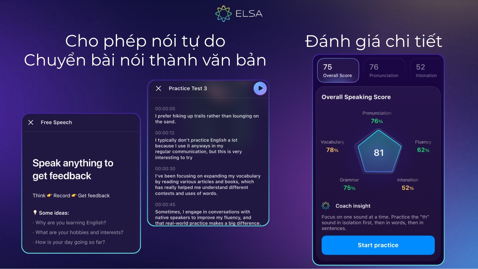 ELSA Speech Analyzer là tính năng phân tích giọng nói chuyên sâu trên ứng dụng ELSA Speak