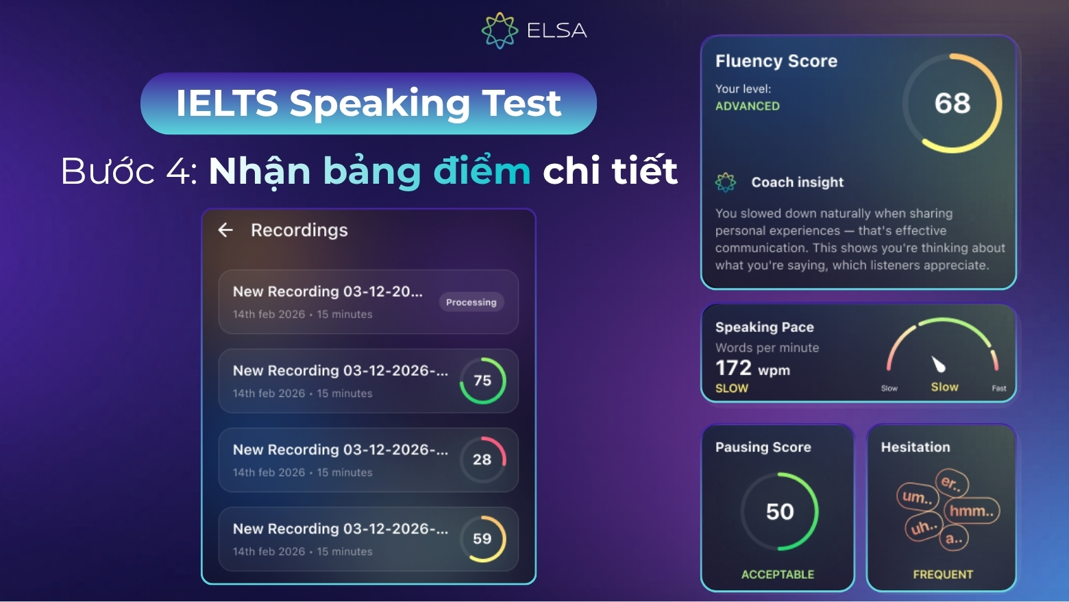Nhận bảng điểm dự đoán và nhận xét chuyên sâu