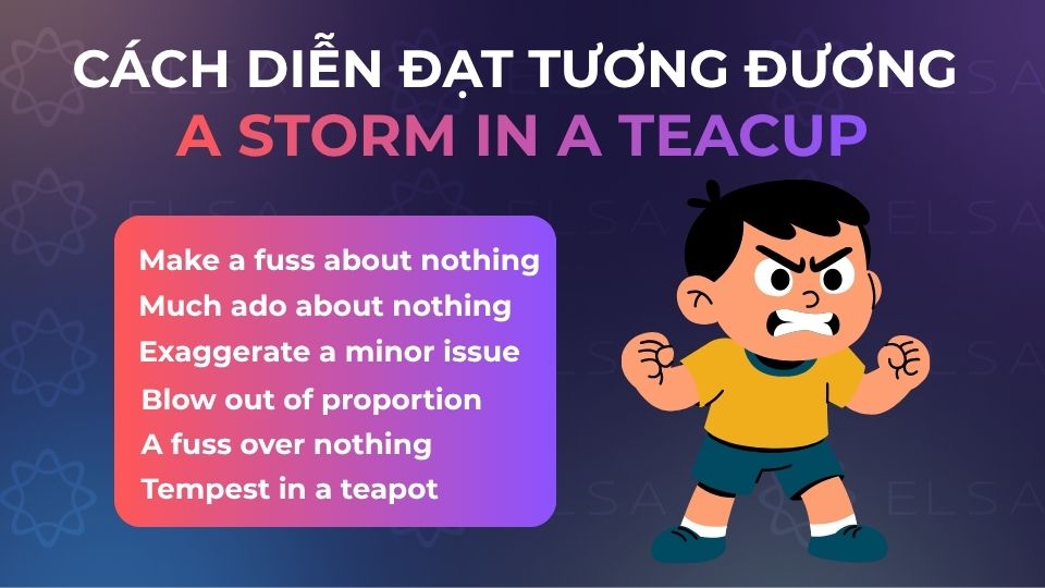 Các cách diễn đạt tương đương A storm in a teacup
