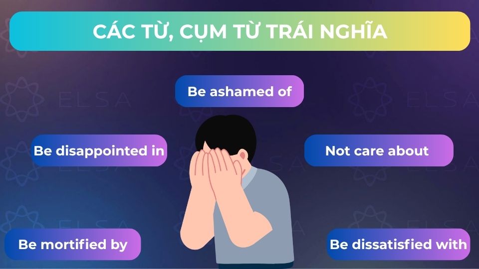 Một số từ trái nghĩa tiếng Anh với take pride in Một số từ trái nghĩa tiếng Anh với take pride in