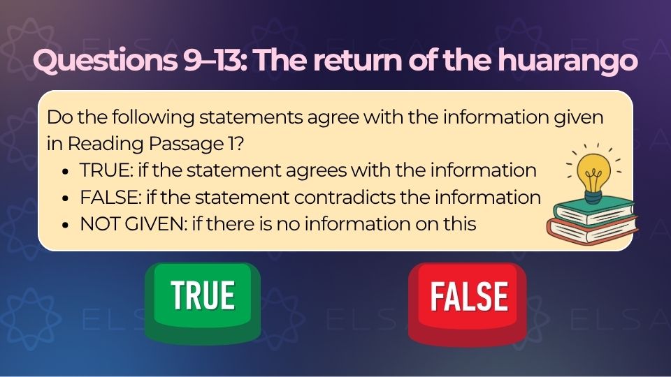 Đề bài Questions 9-13: The return of the huarango