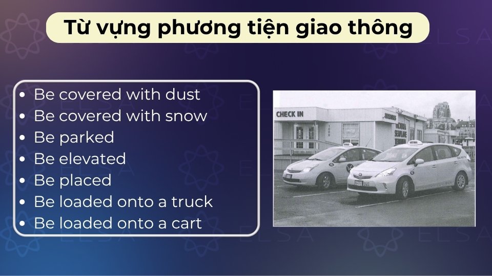 Từ vựng phương tiện giao thông tập trung cụm từ về đậu đỗ, bốc dỡ và di chuyển