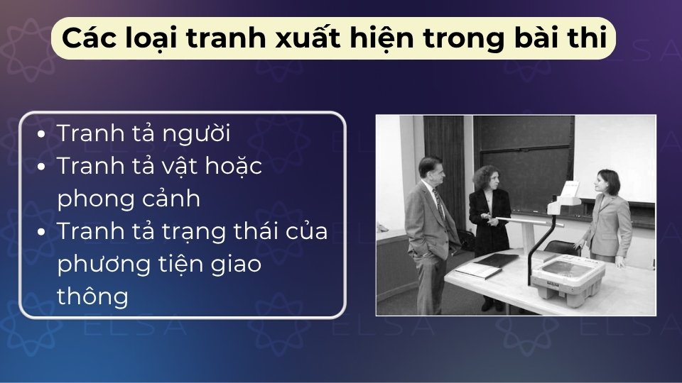 Gồm 3 nhóm chính là tranh tả người, tả vật/phong cảnh và tả phương tiện giao thông