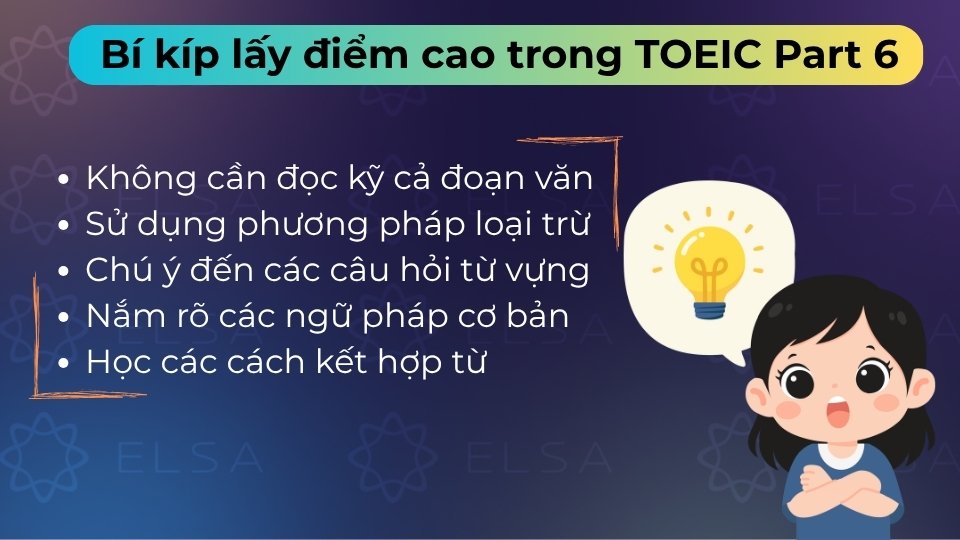 Nắm vững ngữ pháp, thuộc lòng cụm từ (collocations) và quản lý thời gian 30 giây/câu Nắm vững ngữ pháp, thuộc lòng cụm từ (collocations) và quản lý thời gian 30 giây/câu