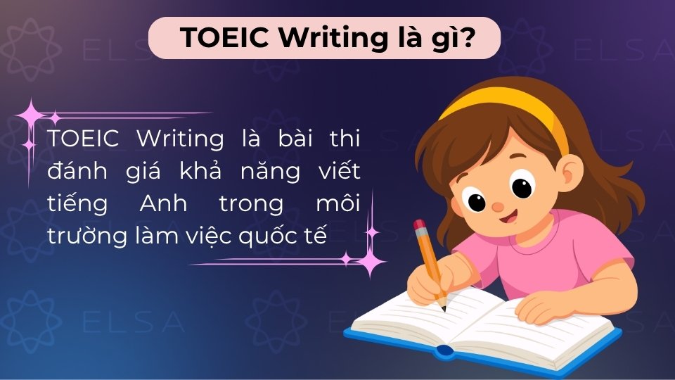 TOEIC Writing là bài thi đánh giá kỹ năng viết tiếng Anh trong môi trường làm việc quốc tế