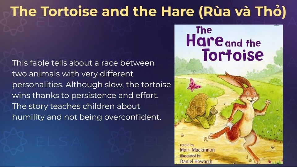 Truyện cổ tích tiếng Anh - The Tortoise and the Hare (Rùa và Thỏ)