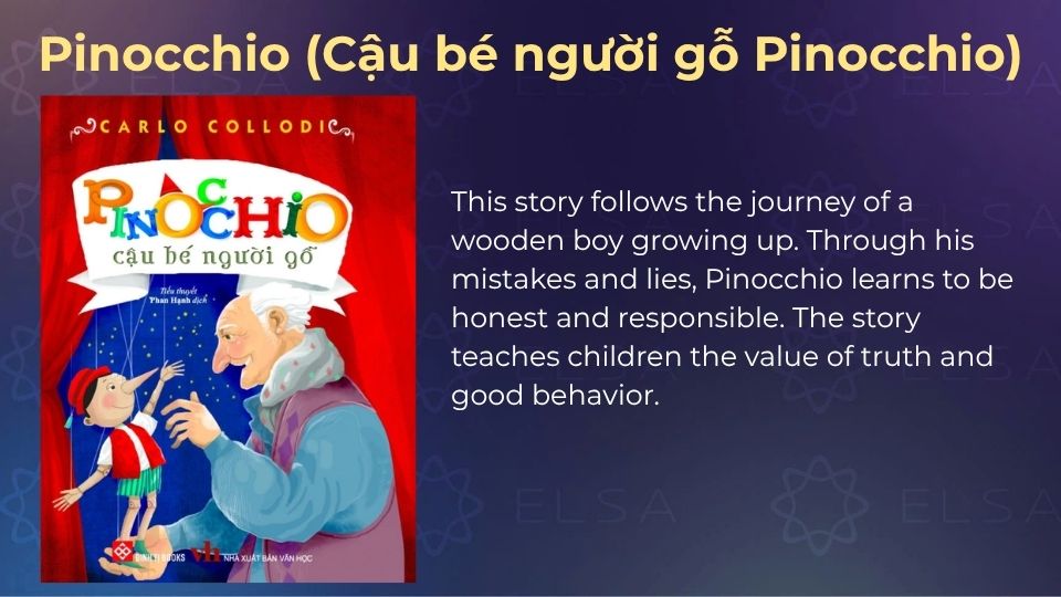 Truyện cổ tích tiếng Anh - Pinocchio (Cậu bé người gỗ Pinocchio)