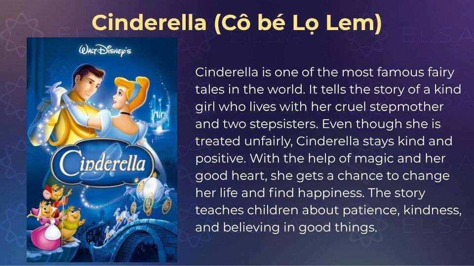 Truyện cổ tích tiếng Anh - Cinderella (Cô bé Lọ Lem)