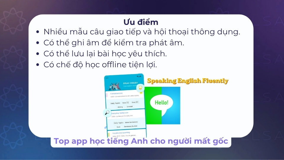 Speaking English Fluently giúp người học nói tiếng Anh trôi chảy hơn