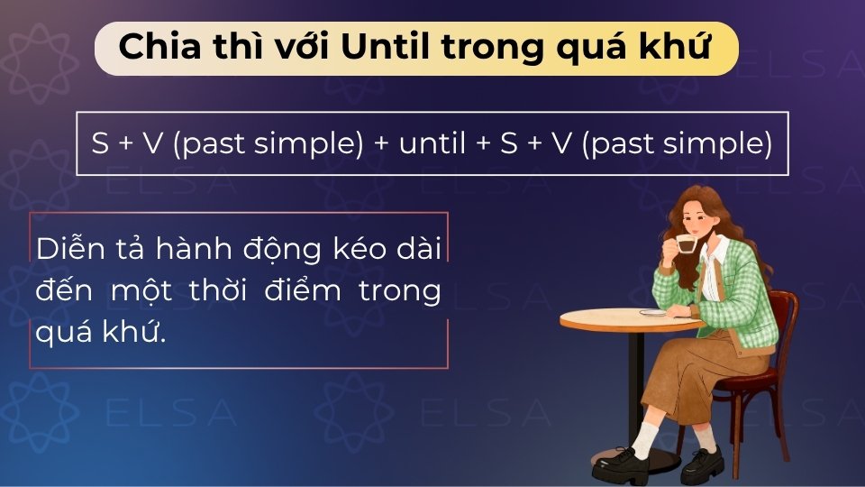 Dùng quá khứ đơn cho cả hai mệnh đề để chỉ hành động kéo dài đến một thời điểm trong quá khứ