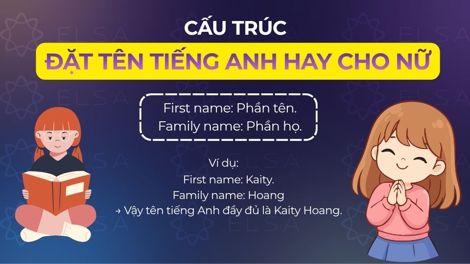 Cấu trúc đặt tên tiếng Anh hay cho nữ