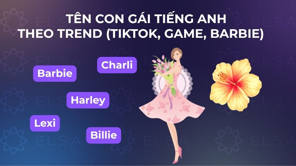 Các tên cho con gái tiếng Anh theo trend