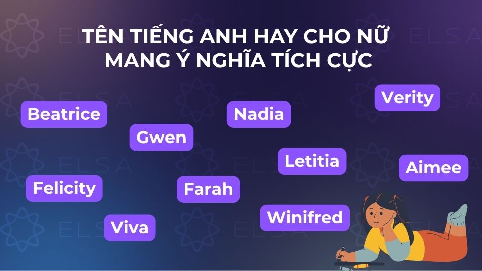Các tên tiếng Anh đẹp cho nữ mang ý nghĩa tích cực
