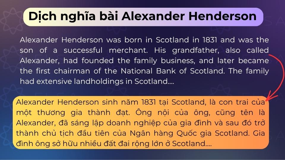 Tìm hiểu bản dịch chi tiết bài đọc Alexander Henderson (1831-1913) trong Cambridge 14 Tìm hiểu bản dịch chi tiết bài đọc Alexander Henderson (1831-1913) trong Cambridge 14