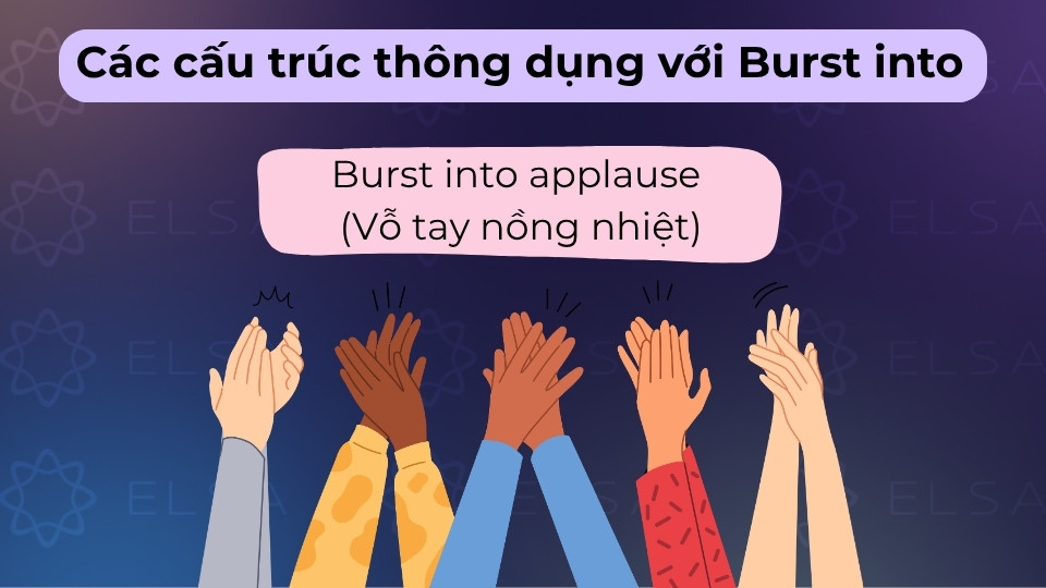 Cụm từ này diễn tả việc một nhóm người đột ngột đồng loạt vỗ tay để tán thưởng