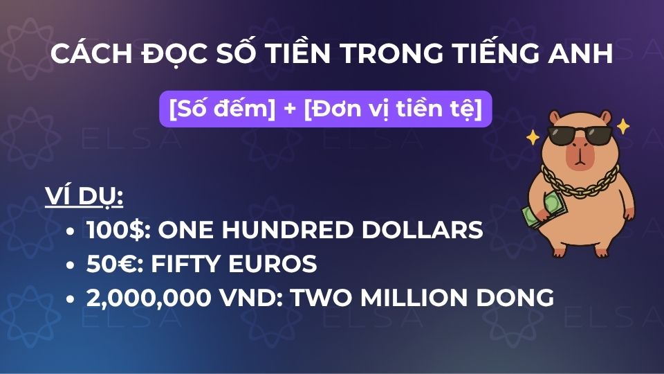 Quy tắc đọc số tiền trong tiếng Anh
