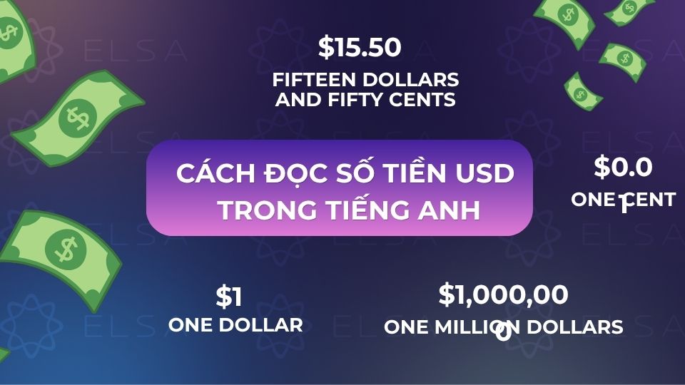 Cách đọc số tiền USD trong tiếng Anh