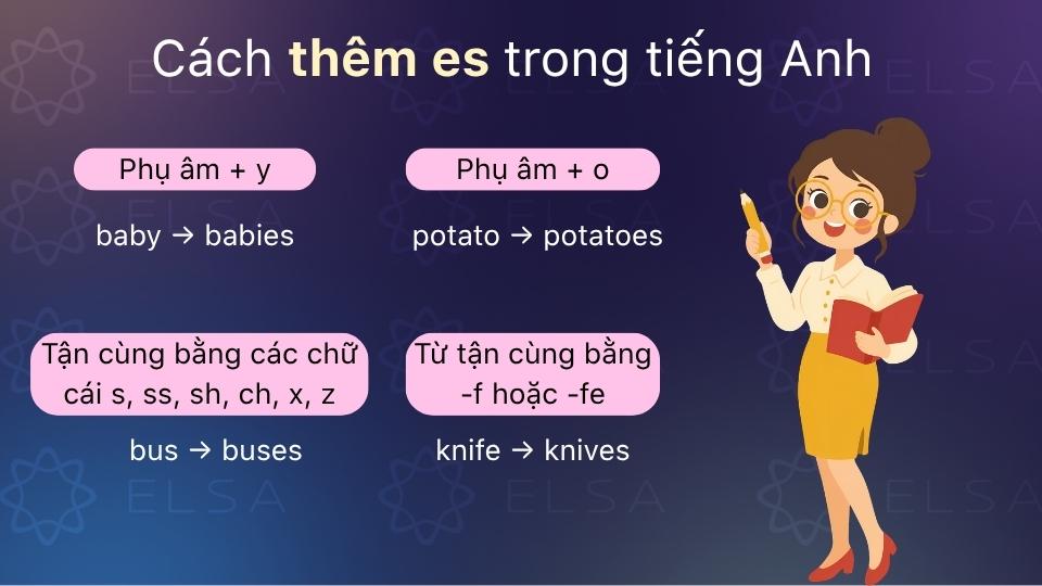 Thêm -es vào các từ tận cùng bằng o, s, ss, sh, ch, x, z Thêm -es vào các từ tận cùng bằng o, s, ss, sh, ch, x, z