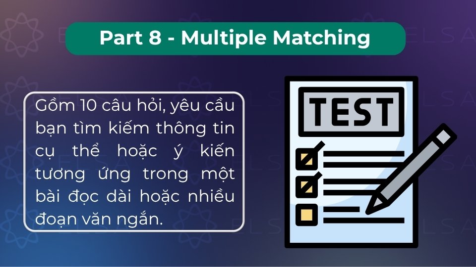 Nối 10 câu hỏi với các đoạn văn tương ứng dựa trên chi tiết cụ thể hoặc ý kiến bài đọc