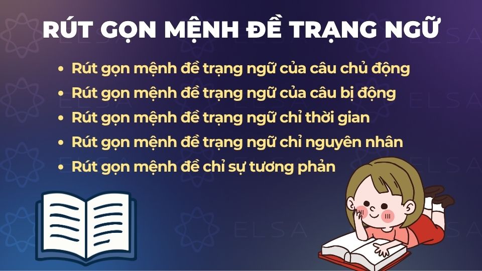 Những cách rút gọn mệnh đề trạng ngữ thường gặp Những cách rút gọn mệnh đề trạng ngữ thường gặp