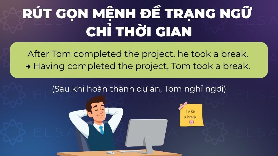 Câu ví dụ rút gọn mệnh đề trạng ngữ chỉ thời gian Câu ví dụ rút gọn mệnh đề trạng ngữ chỉ thời gian