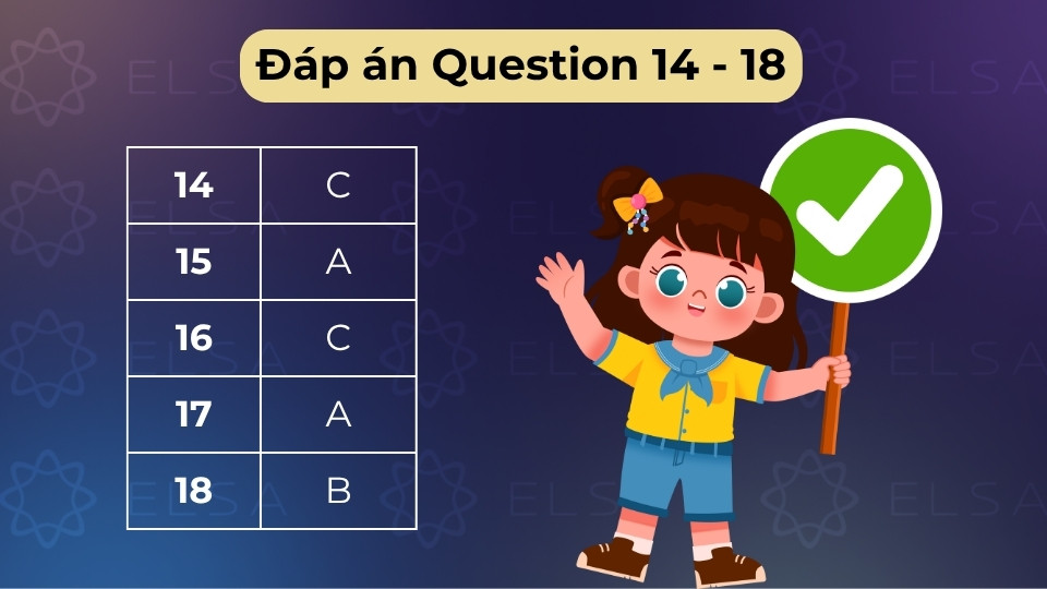 Đáp án câu 14-18 rèn luyện tư duy logic qua việc sắp xếp các đoạn văn và hội thoại Đáp án câu 14-18 rèn luyện tư duy logic qua việc sắp xếp các đoạn văn và hội thoại
