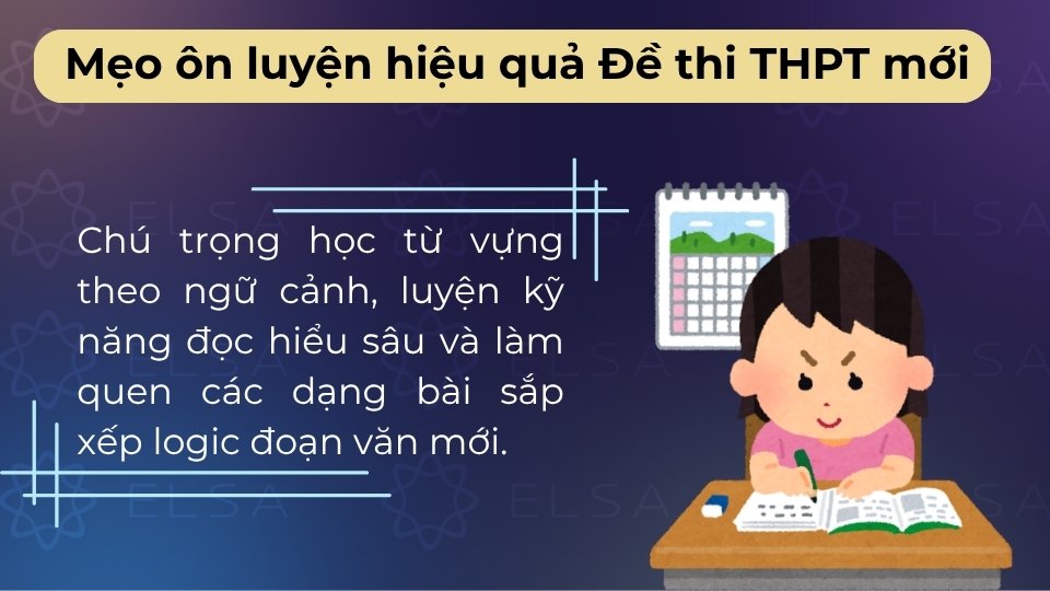 Tập trung luyện đọc hiểu sâu, nắm chắc từ vựng theo chủ đề và giải đề thi mẫu thường xuyên Tập trung luyện đọc hiểu sâu, nắm chắc từ vựng theo chủ đề và giải đề thi mẫu thường xuyên