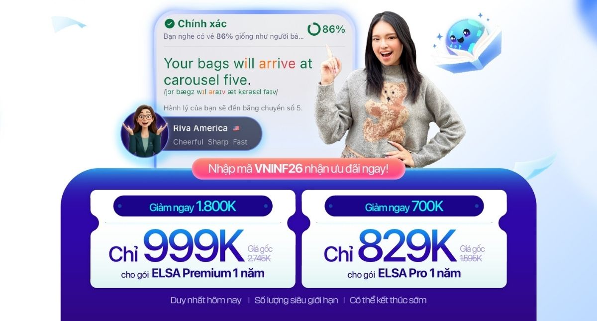 Hè đến, tiếng Anh lên trình: Ưu đãi tới 1.8 TRIỆU từ ELSA Speak