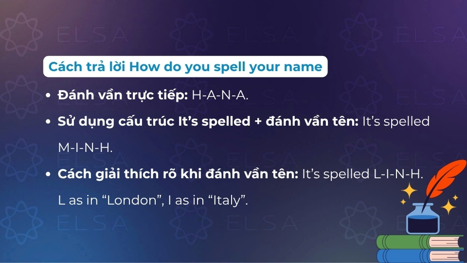 Cách trả lời how do you spell your name Cách trả lời how do you spell your name