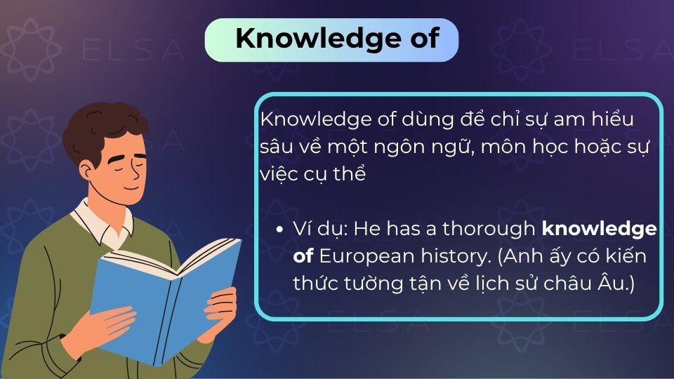 Cách dùng knowledge of trong tiếng Anh
