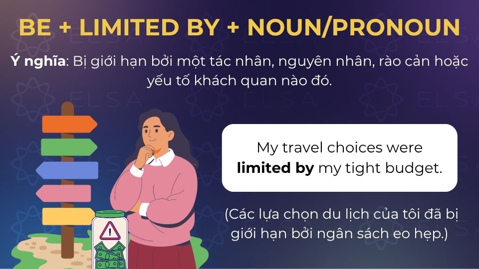 Câu ví dụ cấu trúc limited by