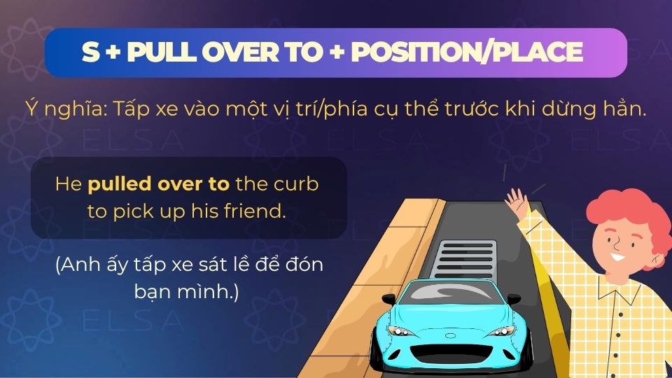 Câu ví dụ cấu trúc pull over to Câu ví dụ cấu trúc pull over to