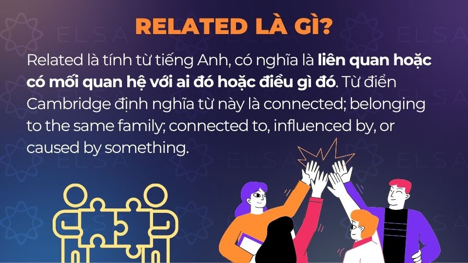 Related có nghĩa là liên quan/có mối quan hệ Related có nghĩa là liên quan/có mối quan hệ