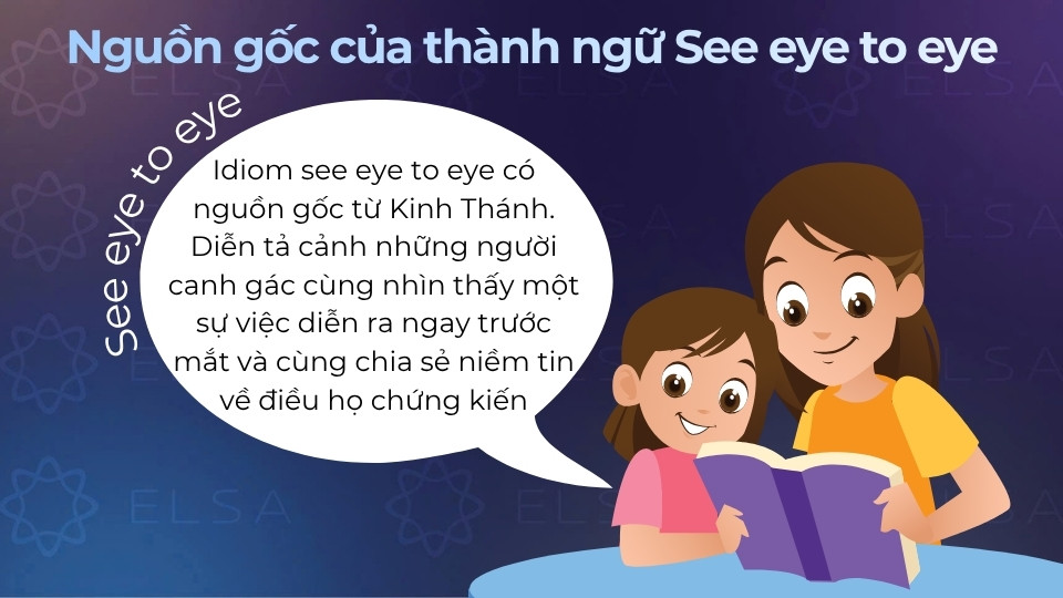 See eye to eye có nguồn gốc từ Kinh Thánh See eye to eye có nguồn gốc từ Kinh Thánh