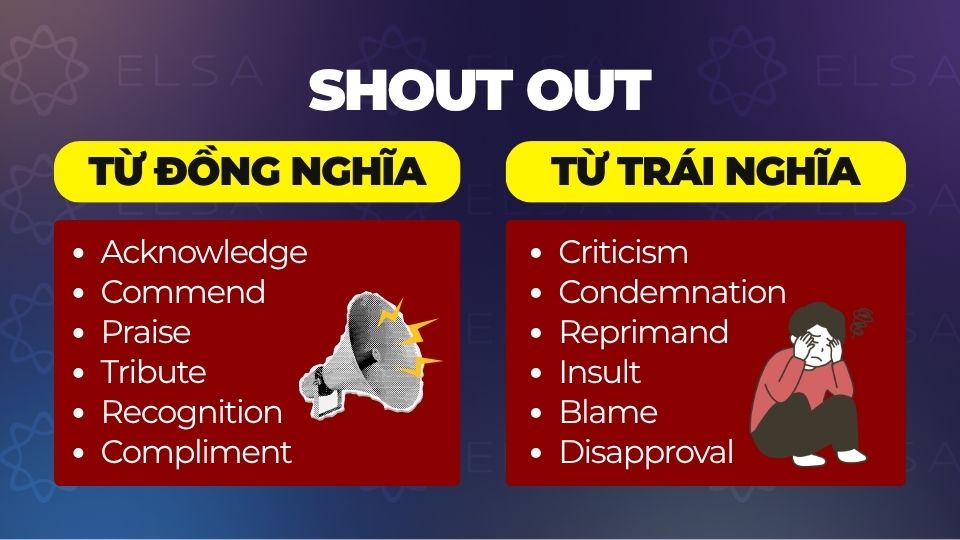 Từ đồng nghĩa và trái nghĩa shout out