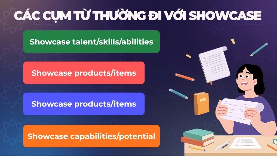Một số từ thường đi với showcase