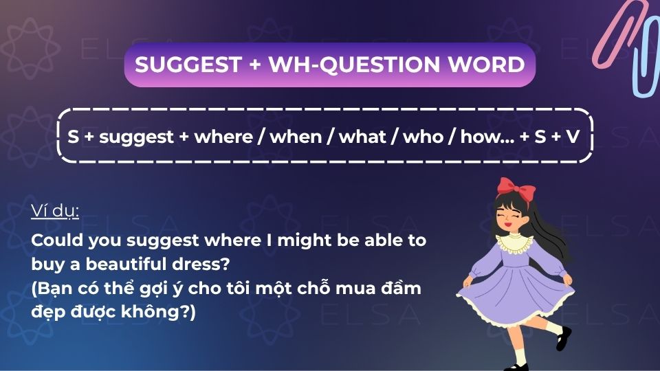Cấu trúc Suggest + Wh-question word Cấu trúc Suggest + Wh-question word