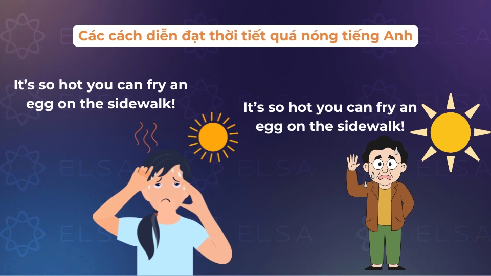 Một số cách diễn đạt thời tiết quá nóng trong tiếng Anh Một số cách diễn đạt thời tiết quá nóng trong tiếng Anh