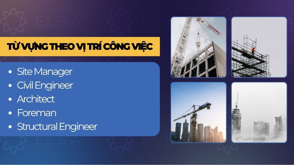 Từ vựng theo vị trí công việc Từ vựng theo vị trí công việc