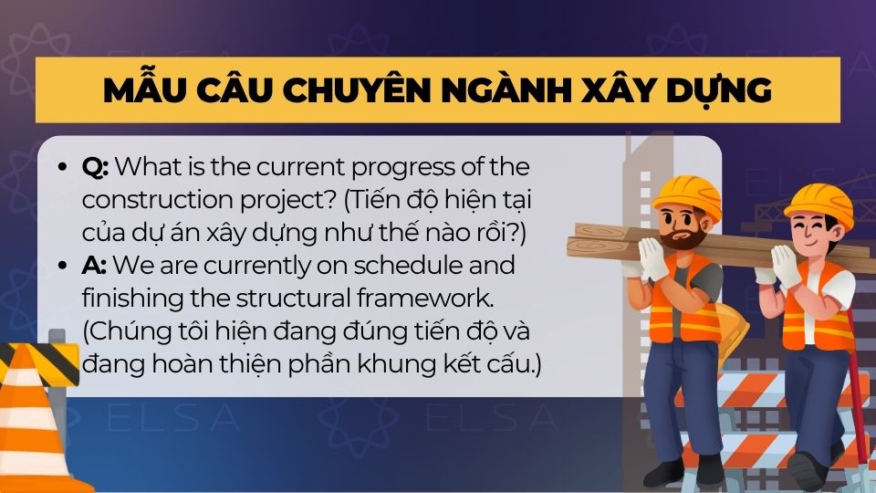 Mẫu câu tiếng Anh chuyên ngành xây dựng Mẫu câu tiếng Anh chuyên ngành xây dựng